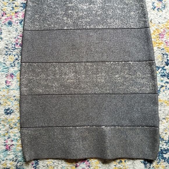 BEBE bodycon silver dress - Picture 7 of 14